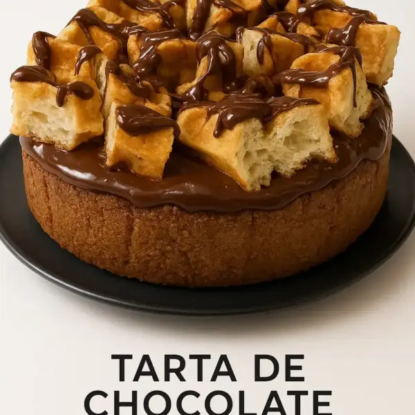 Tarta de nutella y gofre